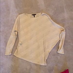 BCBGMAXAZRIA Gold Oversized Long Sleeve Blouse